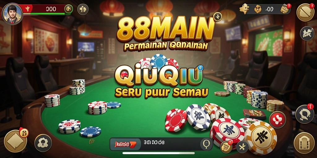 Tampilan gameplay seru dari 88MAIN dengan kartu QiuQiu.