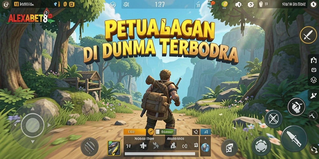 Screenshot utama ALEXABET88 yang menampilkan gameplay dunia terbuka.
