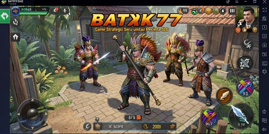 Tangkapan layar gameplay menunjukkan strategi dan aksi dalam BATIK77.
