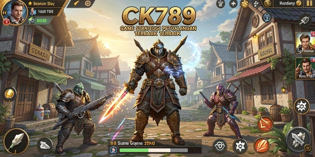 Screenshot CK789 menunjukkan pertempuran strategi yang mendebarkan dalam gameplay SLG.