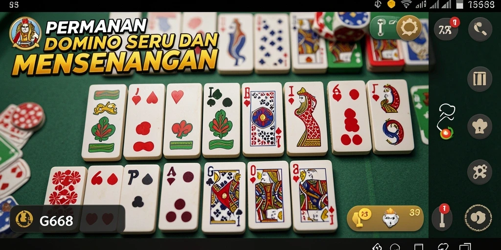 Gameplay seru G668 dengan interaksi domino yang menarik.