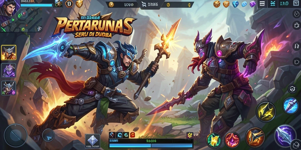 Screenshot gameplay seru di arena MOBA IDX66.