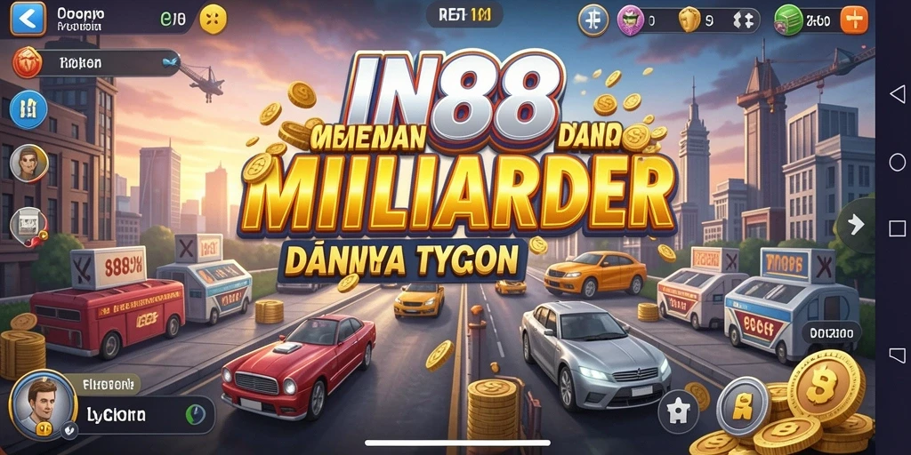 Tampilan gameplay <strong>IN88</strong> yang menarik dalam membangun bisnis Tycoon.