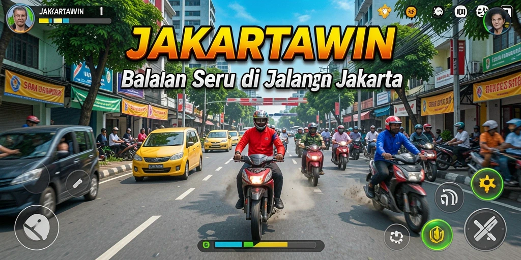 Gameplay balap mobil yang seru dan mendebarkan di JAKARTAWIN.
