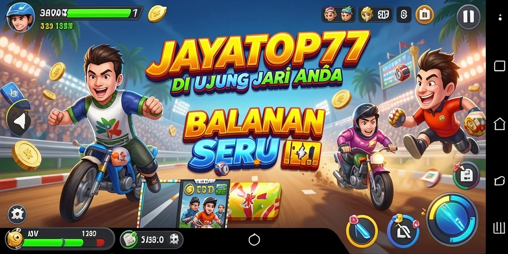 Screenshot JAYATOP77 menunjukkan aksi balapan yang mendebarkan dan grafis menawan.