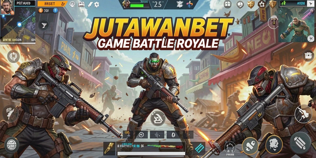 Gameplay JUTAWANBET di arena Battle Royale yang penuh aksi.