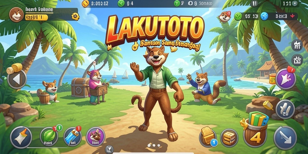 Tampilan seru dan lucu dalam gameplay LAKUTOTO.
