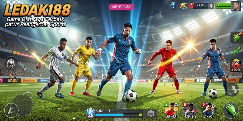 Screenshot LEDAK188 menampilkan aksi olahraga yang penuh semangat.