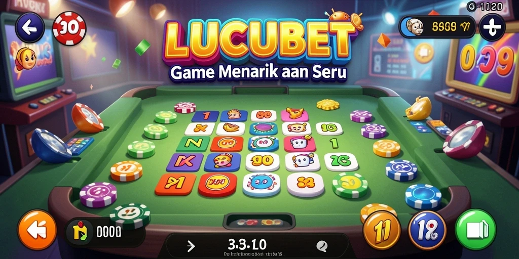 Tampilan gameplay seru LUCUBET dengan kartu Bingo dan interaksi pemain.