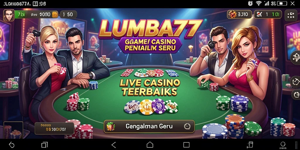 Tampilan gameplay LUMBA77 dengan dealer langsung yang profesional.