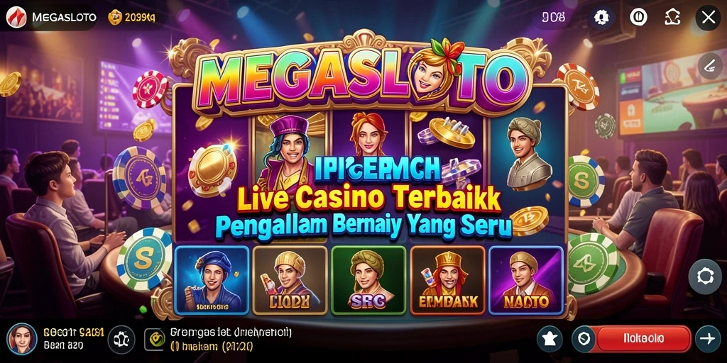 Tampilan menarik dari gameplay Live Casino di MEGASLOTO.