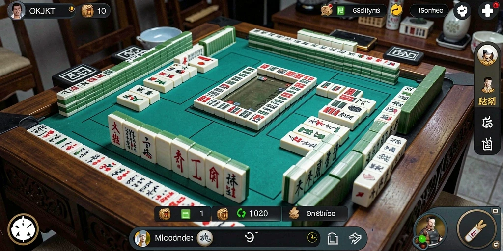 Gameplay OKJKT yang seru dalam permainan Mahjong.