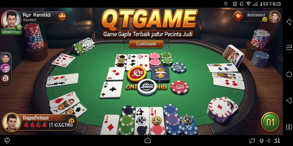 Screenshot gameplay Gaple yang seru di QTGAME.