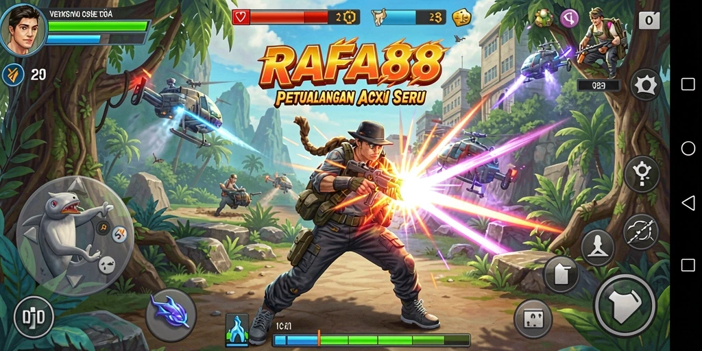Tampilan gameplay RAFA88 yang penuh aksi dan tantangan.