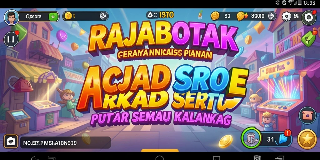 Tampilan gameplay RAJABOTAK yang penuh warna dan menyenangkan.
