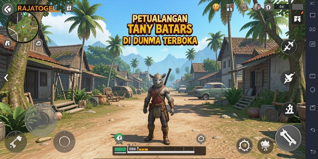 Tampilan gameplay menarik di dunia terbuka RAJATOGEL.