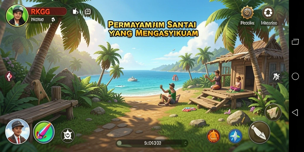 Screenshot RKGG menampilkan gameplay seru dan menenangkan.