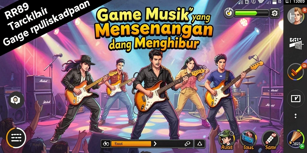 Tampilan gameplay menarik di RR89 saat menikmati musik.