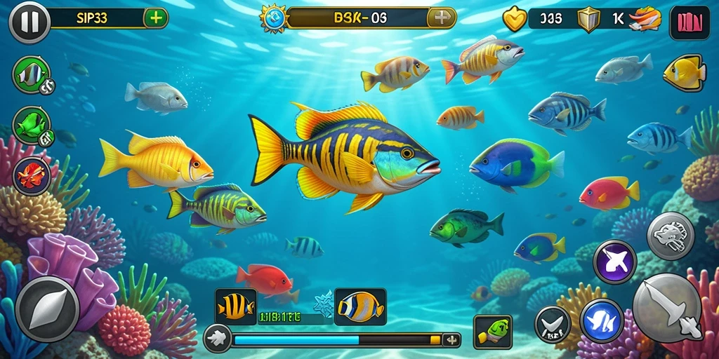 Screenshot gameplay SIP33 yang seru saat menembak ikan.