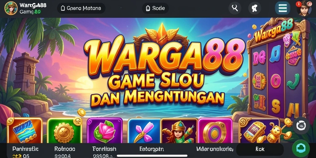 Tampilan gameplay WARGA88 yang menegangkan dan penuh warna.
