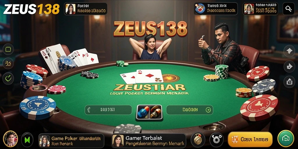 Tampilan permainan poker yang menarik di ZEUS138.